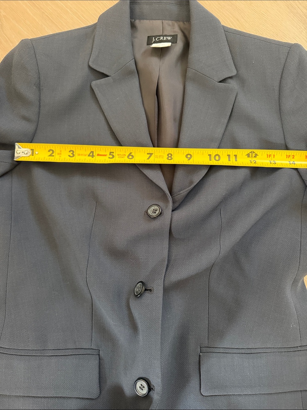 J.Crew 100% Wool Slate Gray 3-Button Single Breasted Blazer P2 Petite 2 - Picture 7 of 7